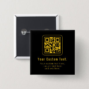 Bearbeitbarer QR-Code & Textvorlage   Schwarz & Go Button