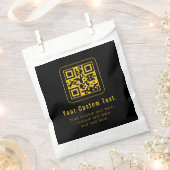 Bearbeitbarer QR-Code & Textvorlage | Schwarz & Go Geschenktütchen (Ausgeschnitten)