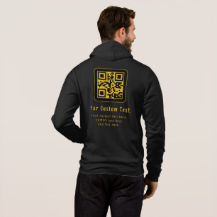 Bearbeitbarer QR-Code & Textvorlage Schwarz & Go Hoodie