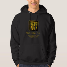 Bearbeitbarer QR-Code & Textvorlage | Schwarz & Go Hoodie