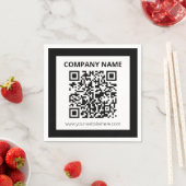Bearbeitbarer QR-Code und einfaches anpassbares De Serviette (Beispiel)