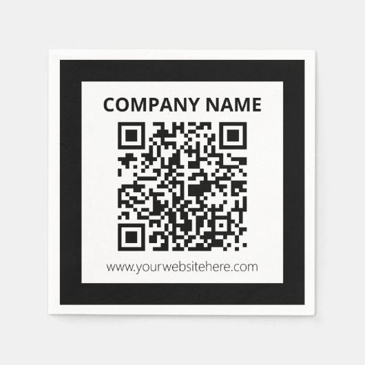 Bearbeitbarer QR-Code und einfaches anpassbares De Serviette (Vorderseite)