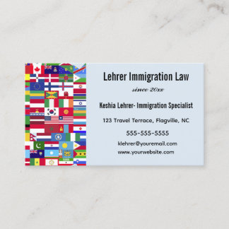 Bearbeitbarer Reisebearbeitungs-Immigrationsspezia Visitenkarte