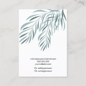 Bearbeitbarer Schmuckhalter aus Palmblättern Visitenkarte (Rückseite)