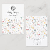 Bearbeitbarer Schmuckhalter mit Blumenlogo Visitenkarte (Vorne/Hinten)