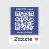 Bearbeitbarer (sofort generierter) QR-Code | Navy Aufkleber (Blatt)