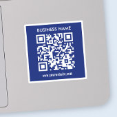 Bearbeitbarer (sofort generierter) QR-Code | Navy Aufkleber