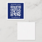 Bearbeitbarer (sofort generierter) QR-Code | Navy  Begleitkarte (Vorne/Hinten)