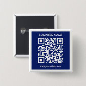 Bearbeitbarer (sofort generierter) QR-Code | Navy Button (Vorne & Hinten)