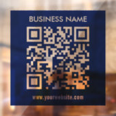 Bearbeitbarer (sofort generierter) QR-Code | Navy Fensteraufkleber (Blatt 2)