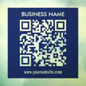 Bearbeitbarer (sofort generierter) QR-Code | Navy Fensteraufkleber (Blatt 3)
