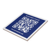 Bearbeitbarer (sofort generierter) QR-Code | Navy Fliese (Seite)