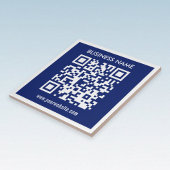 Bearbeitbarer (sofort generierter) QR-Code | Navy Fliese