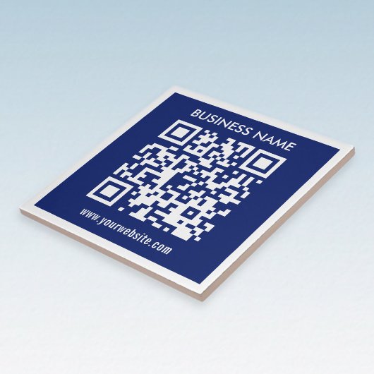 Bearbeitbarer (sofort generierter) QR-Code | Navy Fliese