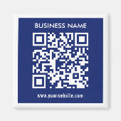 Bearbeitbarer (sofort generierter) QR-Code | Navy Magnet (Vorne)