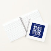 Bearbeitbarer (sofort generierter) QR-Code | Navy Notizblock (Innenseite)