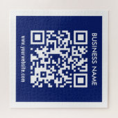 Bearbeitbarer (sofort generierter) QR-Code | Navy Puzzle (Horizontal)