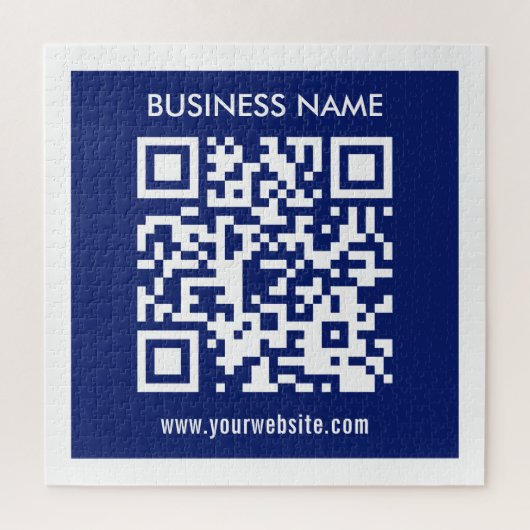 Bearbeitbarer (sofort generierter) QR-Code | Navy Puzzle (Vertikal)