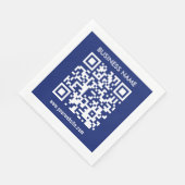 Bearbeitbarer (sofort generierter) QR-Code | Navy Serviette (Ecke)
