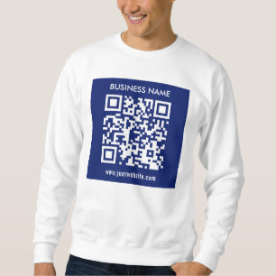 Bearbeitbarer (sofort generierter) QR-Code   Navy  Sweatshirt