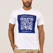 Bearbeitbarer (sofort generierter) QR-Code | Navy  T-Shirt (Vorderseite)