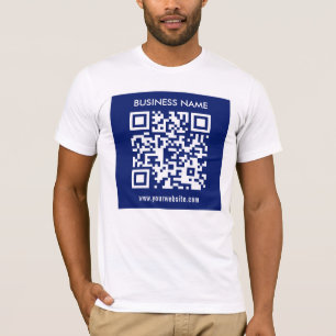 Bearbeitbarer (sofort generierter) QR-Code   Navy  T-Shirt
