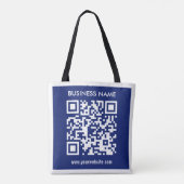 Bearbeitbarer (sofort generierter) QR-Code | Navy  Tasche (Rückseite)