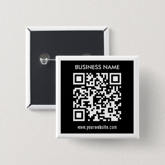 Bearbeitbarer (sofort generierter) QR-Code | Schwa Button (Vorne & Hinten)