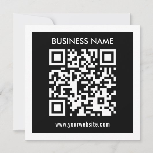 Bearbeitbarer (sofort generierter) QR-Code | Schwa Einladung (Vorderseite)