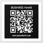 Bearbeitbarer (sofort generierter) QR-Code | Schwa Fensteraufkleber (Blatt)