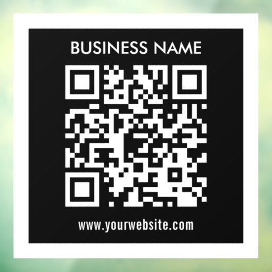 Bearbeitbarer (sofort generierter) QR-Code | Schwa Fensteraufkleber (Blatt 3)