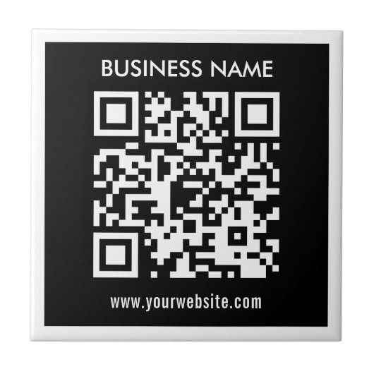 Bearbeitbarer (sofort generierter) QR-Code | Schwa Fliese (Vorderseite)