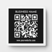 Bearbeitbarer (sofort generierter) QR-Code | Schwa Fotoplatte (Vorderseite)