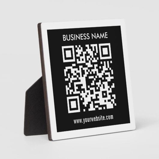Bearbeitbarer (sofort generierter) QR-Code | Schwa Fotoplatte (Vorderseite)