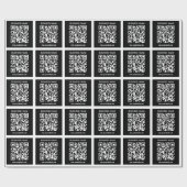 Bearbeitbarer (sofort generierter) QR-Code | Schwa Geschenkpapier (Flach)