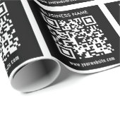 Bearbeitbarer (sofort generierter) QR-Code | Schwa Geschenkpapier (Rolleneckpunkt)