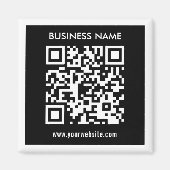 Bearbeitbarer (sofort generierter) QR-Code | Schwa Magnet (Vorne)