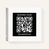 Bearbeitbarer (sofort generierter) QR-Code | Schwa Notizblock (Vorderseite)