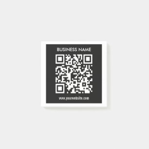 Bearbeitbarer (sofort generierter) QR-Code Schwa Post-it Klebezettel