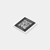 Bearbeitbarer (sofort generierter) QR-Code | Schwa Post-it Klebezettel (angewinkelt)