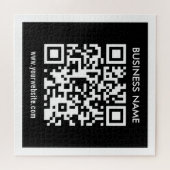 Bearbeitbarer (sofort generierter) QR-Code | Schwa Puzzle (Horizontal)