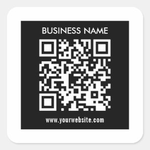 Bearbeitbarer (sofort generierter) QR-Code   Schwa Quadratischer Aufkleber