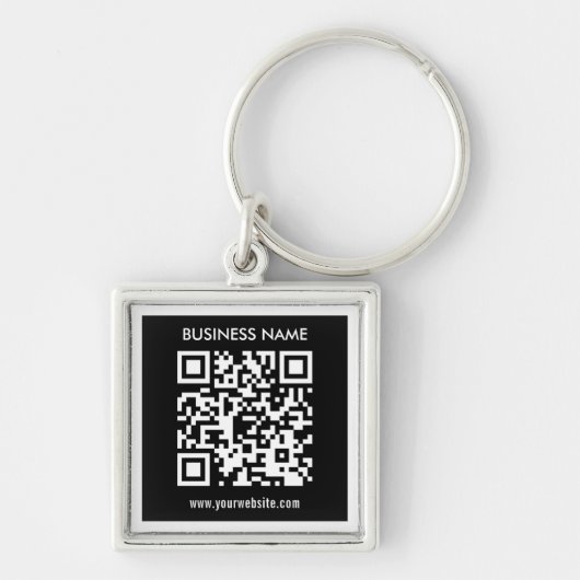 Bearbeitbarer (sofort generierter) QR-Code | Schwa Schlüsselanhänger (Vorne)
