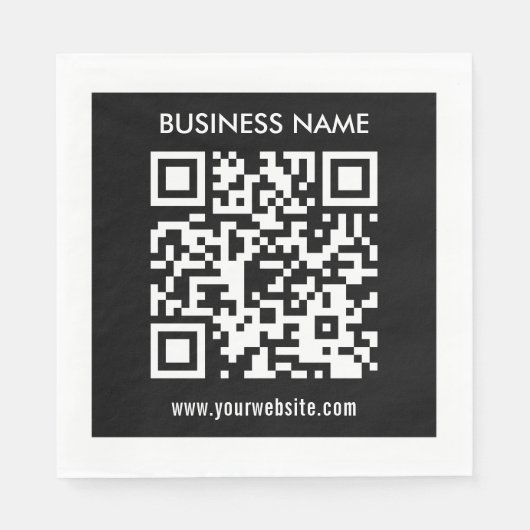 Bearbeitbarer (sofort generierter) QR-Code | Schwa Serviette (Vorderseite)