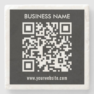 Bearbeitbarer (sofort generierter) QR-Code Schwa Steinuntersetzer