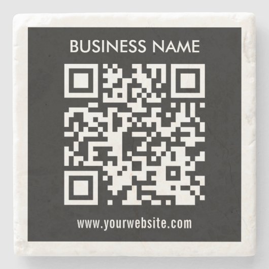 Bearbeitbarer (sofort generierter) QR-Code | Schwa Steinuntersetzer (Vorderseite)