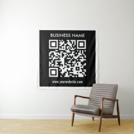 Bearbeitbarer (sofort generierter) QR-Code | Schwa Wandteppich