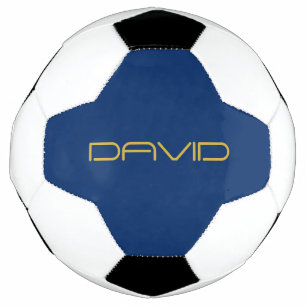 Bearbeitbarer stilvoller Text Gold & Navy Blau Fußball