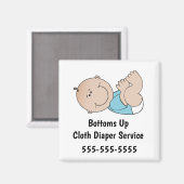 Bearbeitbarer Stoffwindelservice Magnet (Vorderseite/Rückseite)
