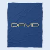 Bearbeitbarer stylischer Text | Gold und Navy Blue Fleecedecke